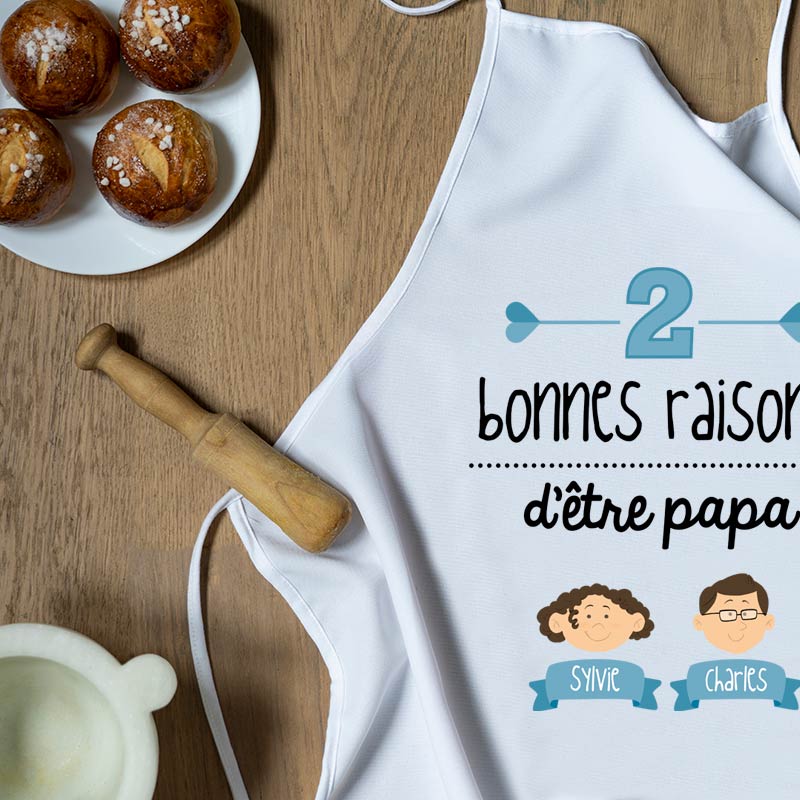 Cadeaux personnalisés: Tabliers personnalisés: Tablier Raisons d'être papa