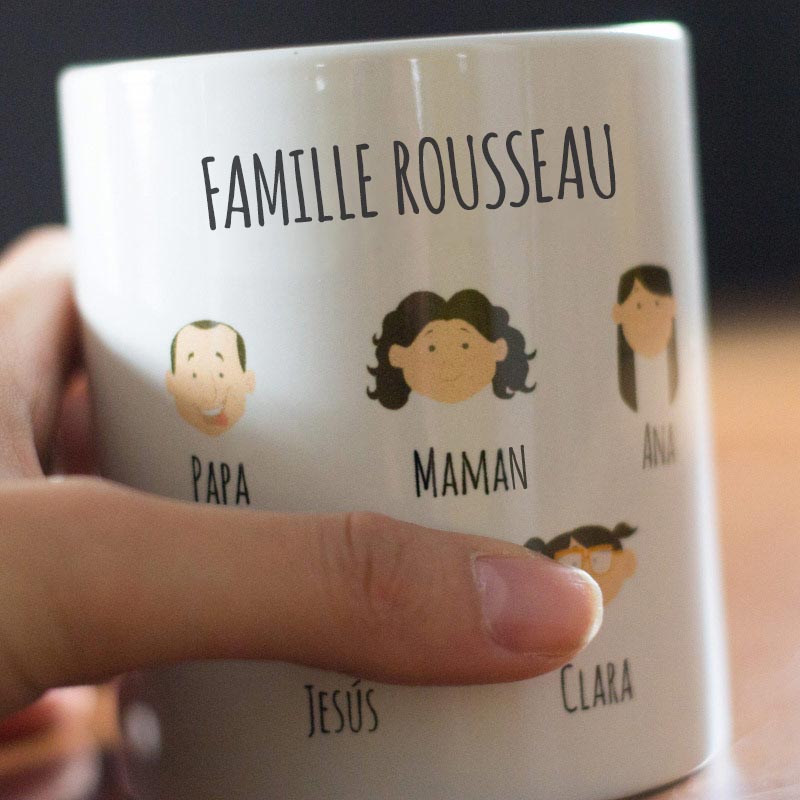 Cadeaux personnalisés: Mugs personnalisés: Tasse familiale personnalisée