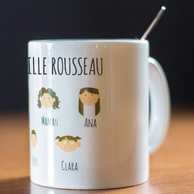 Cadeaux personnalisés: Mugs personnalisés: Tasse familiale personnalisée