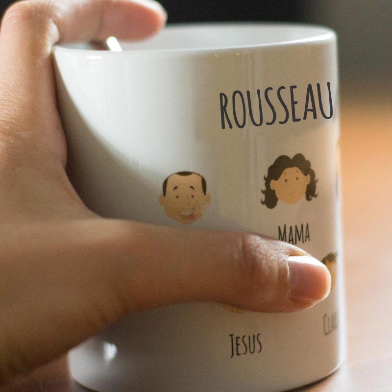 Cadeaux personnalisés: Mugs personnalisés: Tasse familiale personnalisée